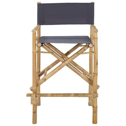vidaXL Folding Director's Chair 2 pcs Natural Bamboo