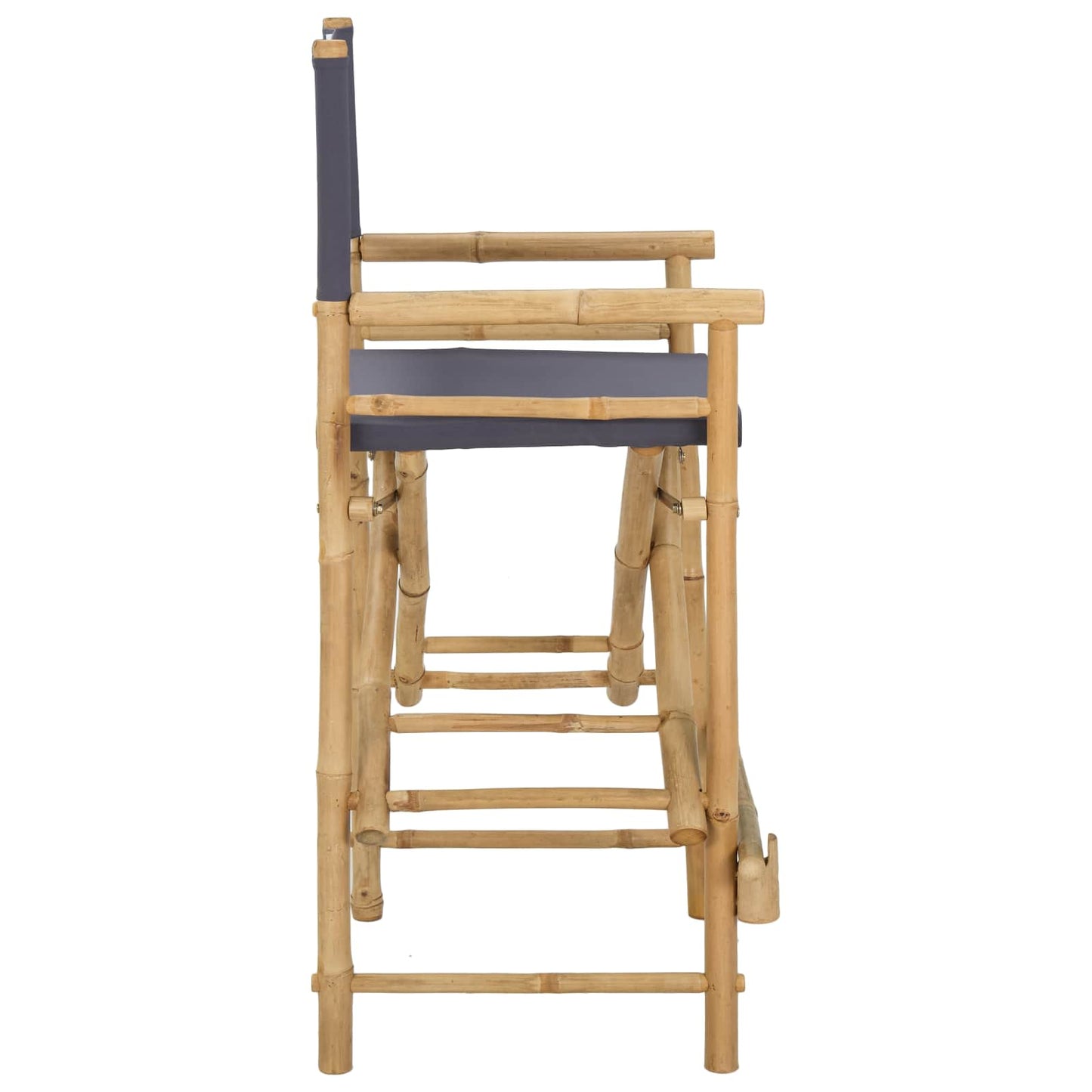 vidaXL Folding Director's Chair 2 pcs Natural Bamboo