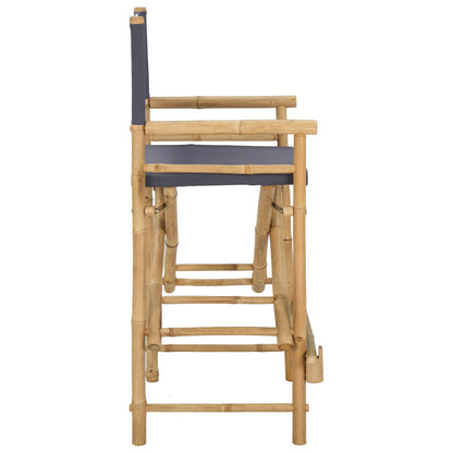 vidaXL Folding Director's Chair 2 pcs Natural Bamboo