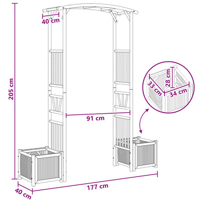 vidaXL Garden Arch Natural 177 x 40 x 205 cm Bamboo