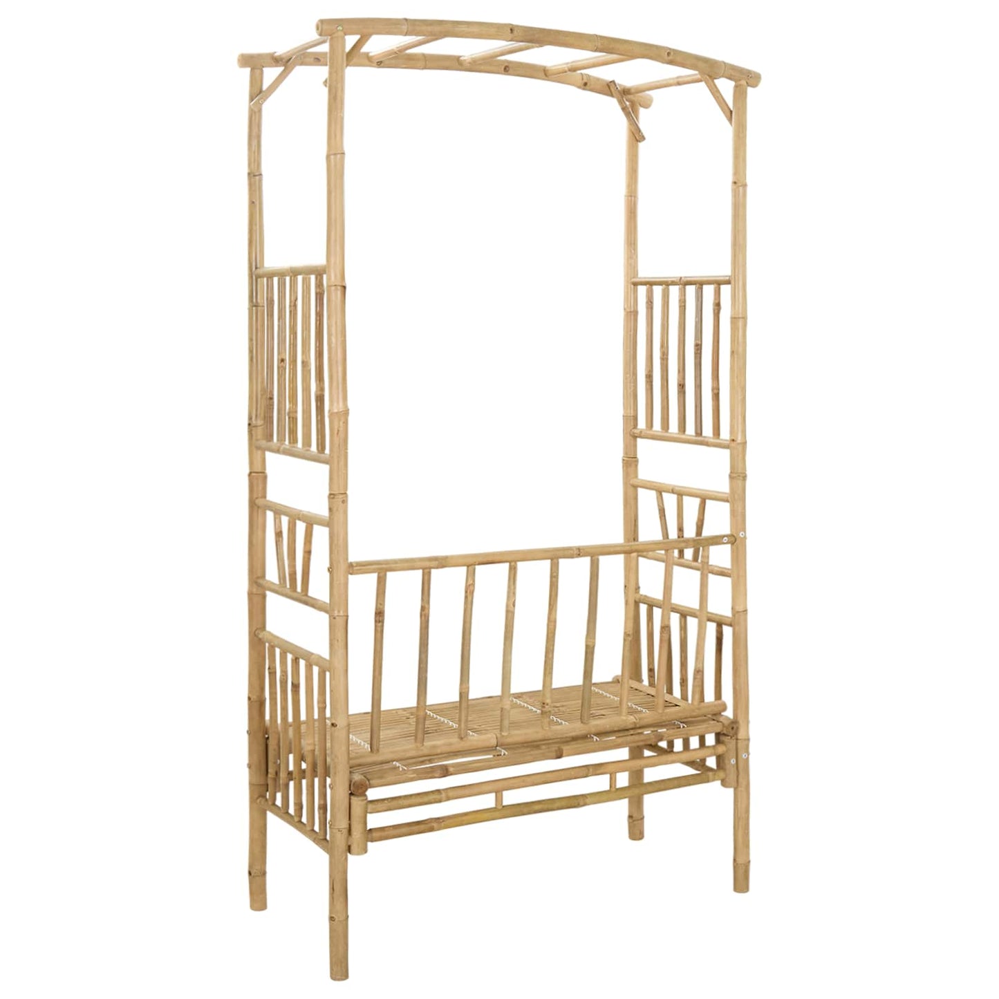 vidaXL Garden Arch with Bench 115 x 50 x 205 cm Bamboo