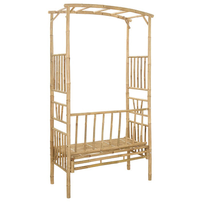 vidaXL Garden Arch with Bench 115 x 50 x 205 cm Bamboo