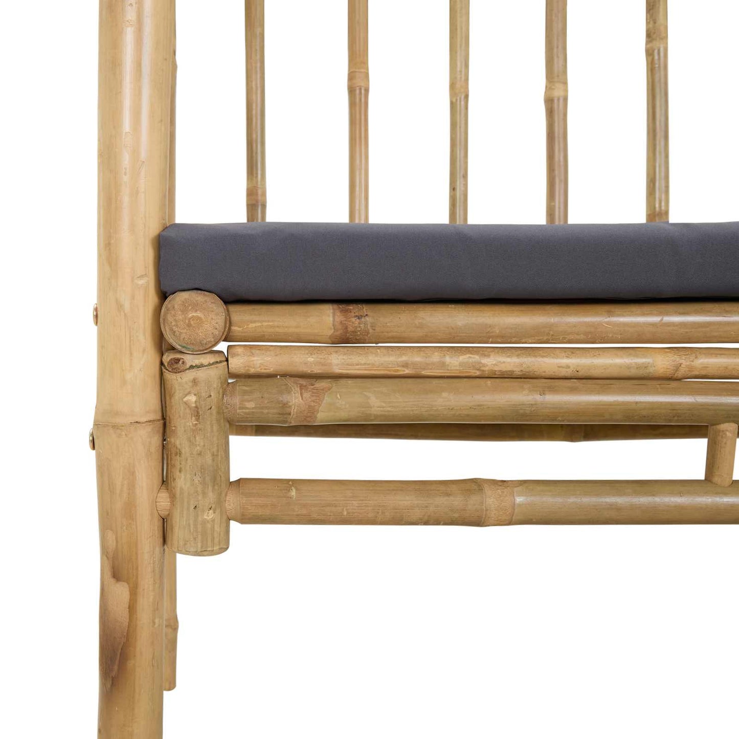 vidaXL Garden Arch with Bench Dark Grey 115 x 50 x 205 cm Bamboo