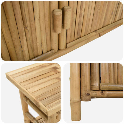 vidaXL Console Table with Shelf Natural 80 x 35 x 75 cm Bamboo