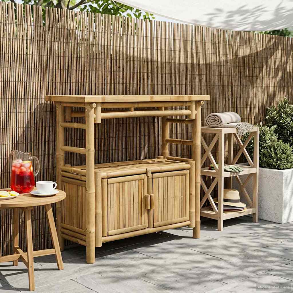 vidaXL Console Table with Shelf Natural 80 x 35 x 75 cm Bamboo