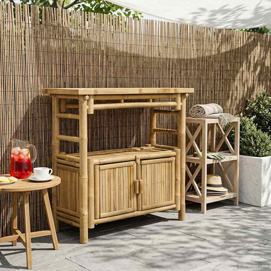 vidaXL Console Table with Shelf Natural 80 x 35 x 75 cm Bamboo