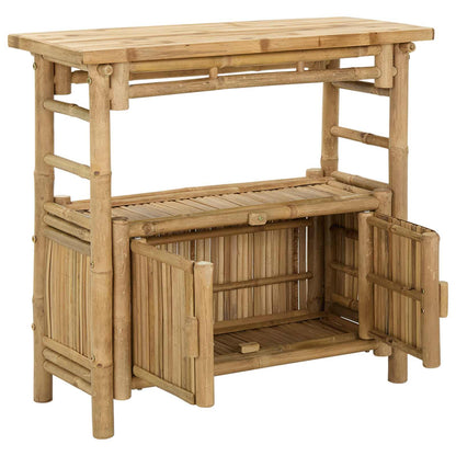 vidaXL Console Table with Shelf Natural 80 x 35 x 75 cm Bamboo