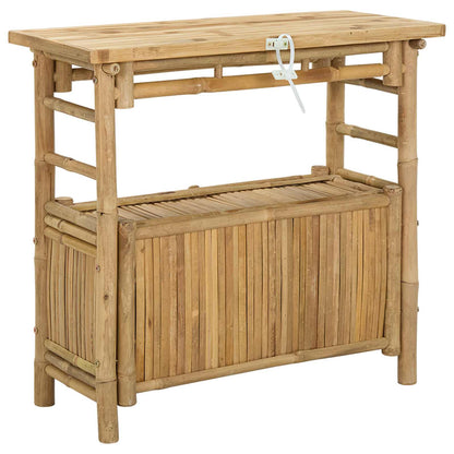 vidaXL Console Table with Shelf Natural 80 x 35 x 75 cm Bamboo