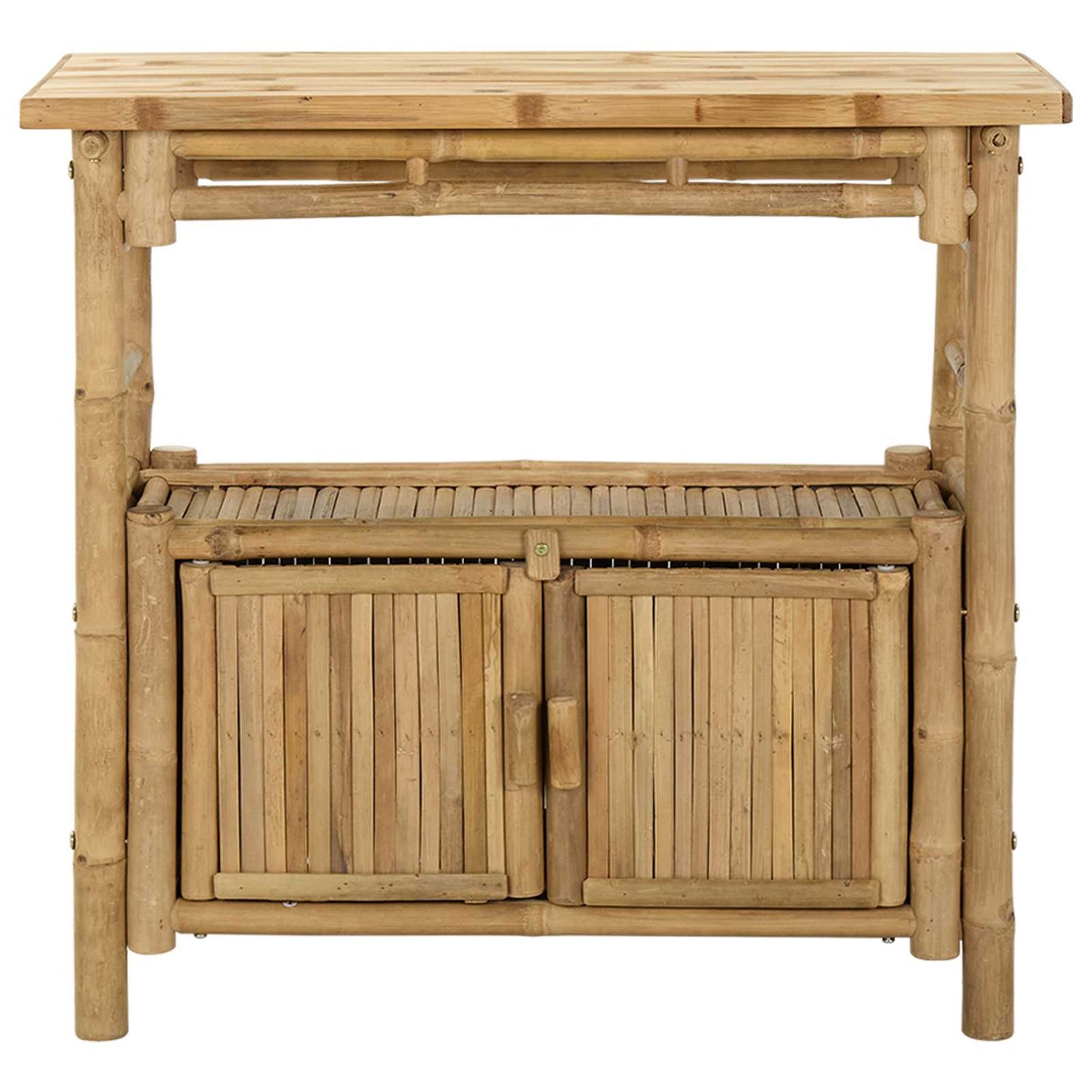 vidaXL Console Table with Shelf Natural 80 x 35 x 75 cm Bamboo