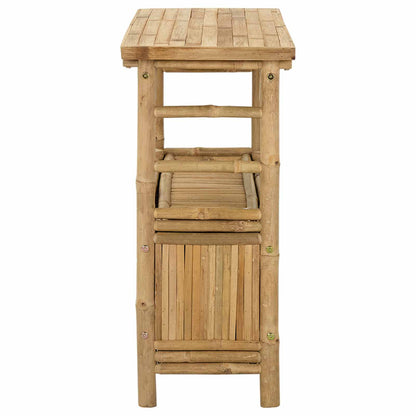 vidaXL Console Table with Shelf Natural 80 x 35 x 75 cm Bamboo