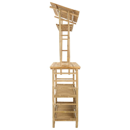 vidaXL Outdoor Bar Table Natural 110 x 50 x 210 cm Bamboo