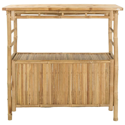 vidaXL Outdoor Bar Table Natural 110 x 50 x 105 cm Bamboo