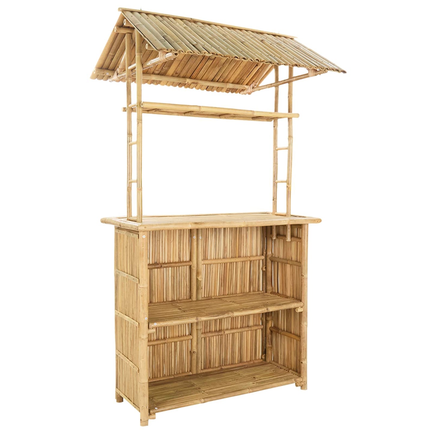 vidaXL Outdoor Bar Table Natural 115 x 95 x 214 cm Bamboo