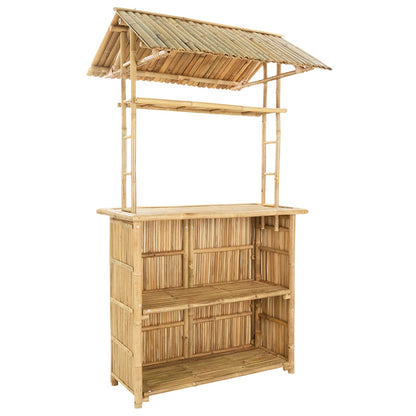 vidaXL Outdoor Bar Table Natural 115 x 95 x 214 cm Bamboo