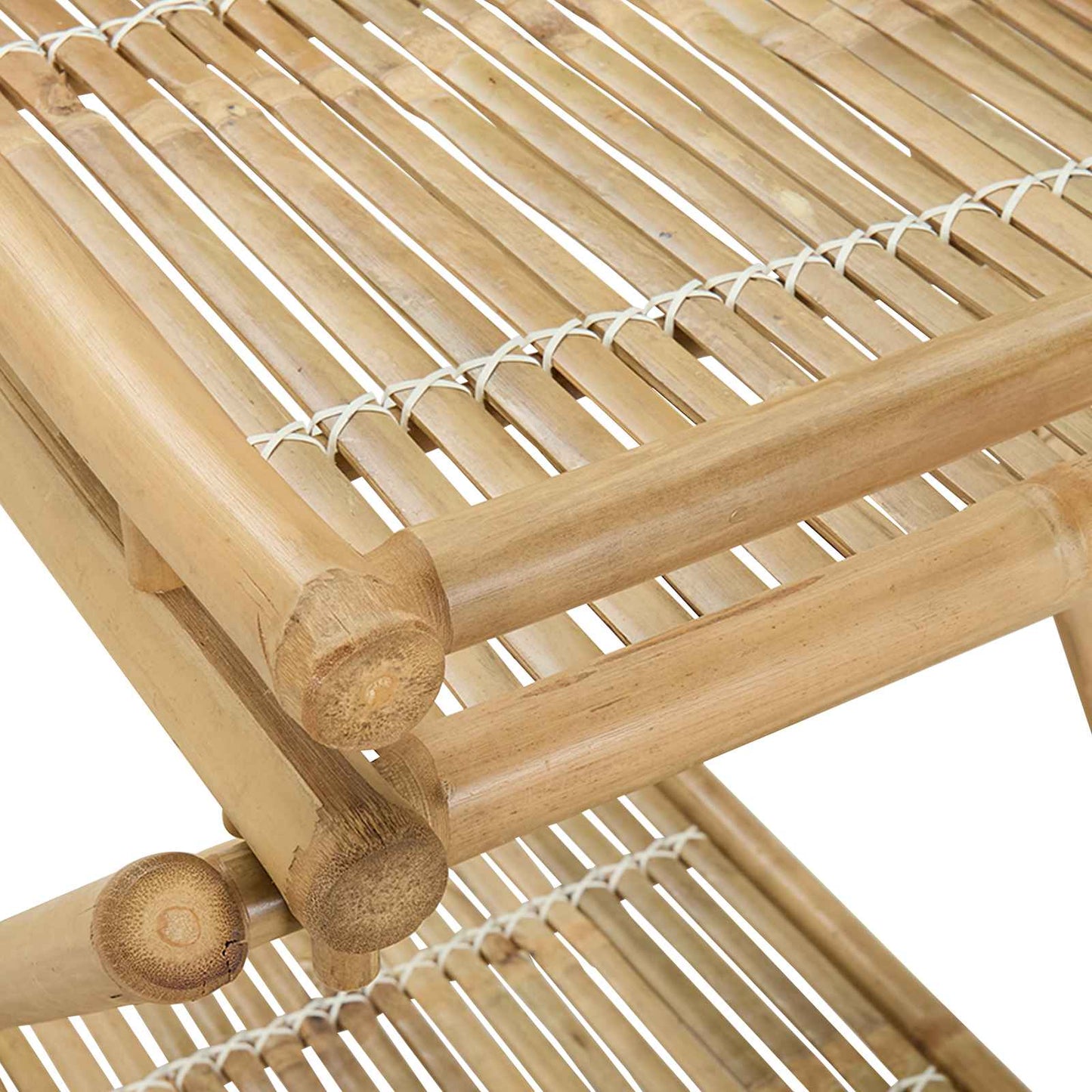 vidaXL Serving Trolley with wheels Natural 79 x 67.5 x 84 cm Bamboo