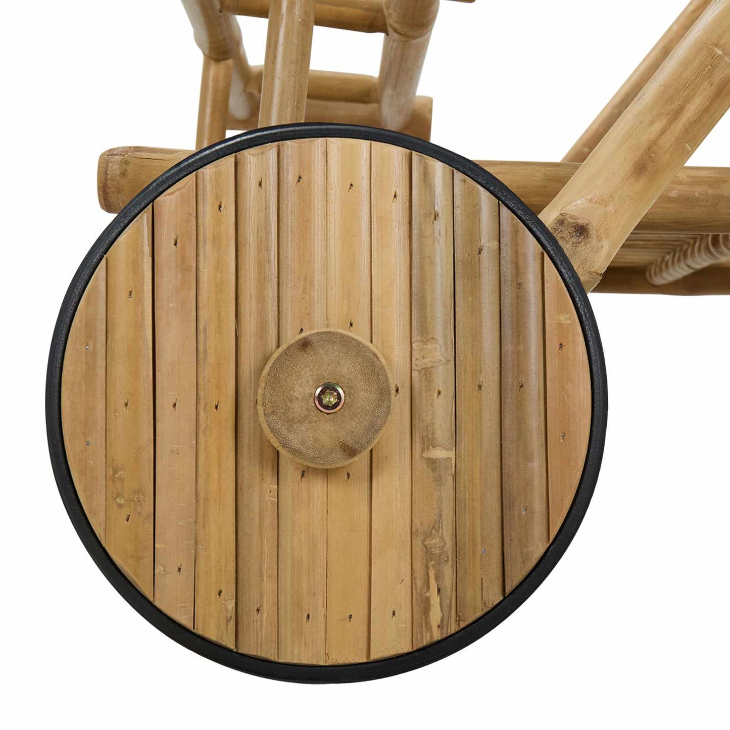vidaXL Serving Trolley with wheels Natural 79 x 67.5 x 84 cm Bamboo