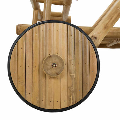 vidaXL Serving Trolley with wheels Natural 79 x 67.5 x 84 cm Bamboo