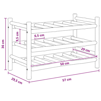 vidaXL Wine Rack Natural 57 x 29.5 x 36 cm Bamboo