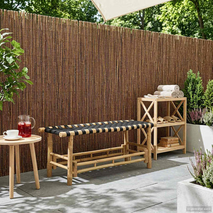 vidaXL Garden Bench 110 x 38 x 40 cm Bamboo Natural Rectangular