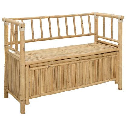 vidaXL Garden Storage Bench 110 x 47 x 80 cm Bamboo Natural