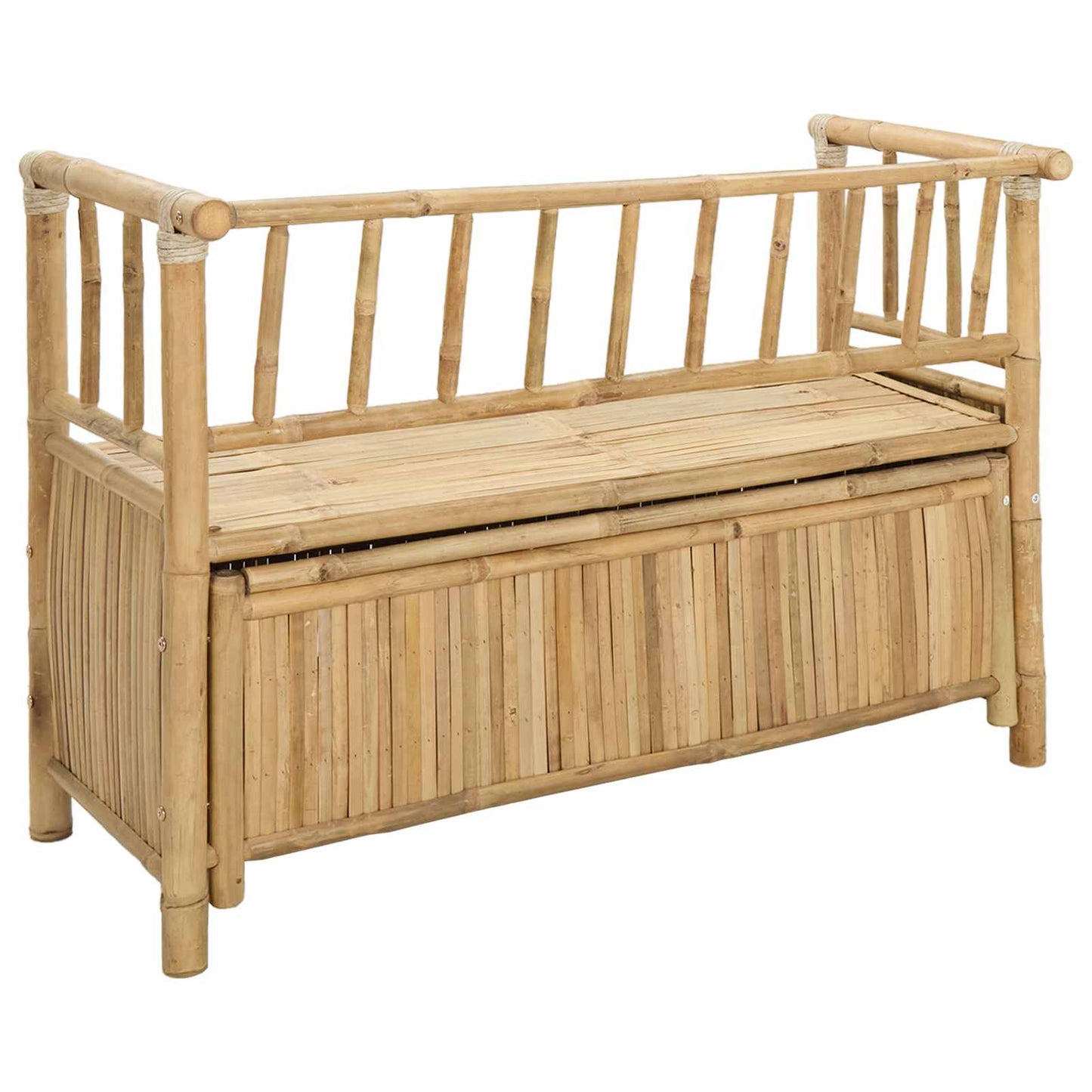 vidaXL Garden Storage Bench 110 x 47 x 80 cm Bamboo Natural