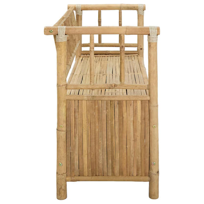 vidaXL Garden Storage Bench 110 x 47 x 80 cm Bamboo Natural