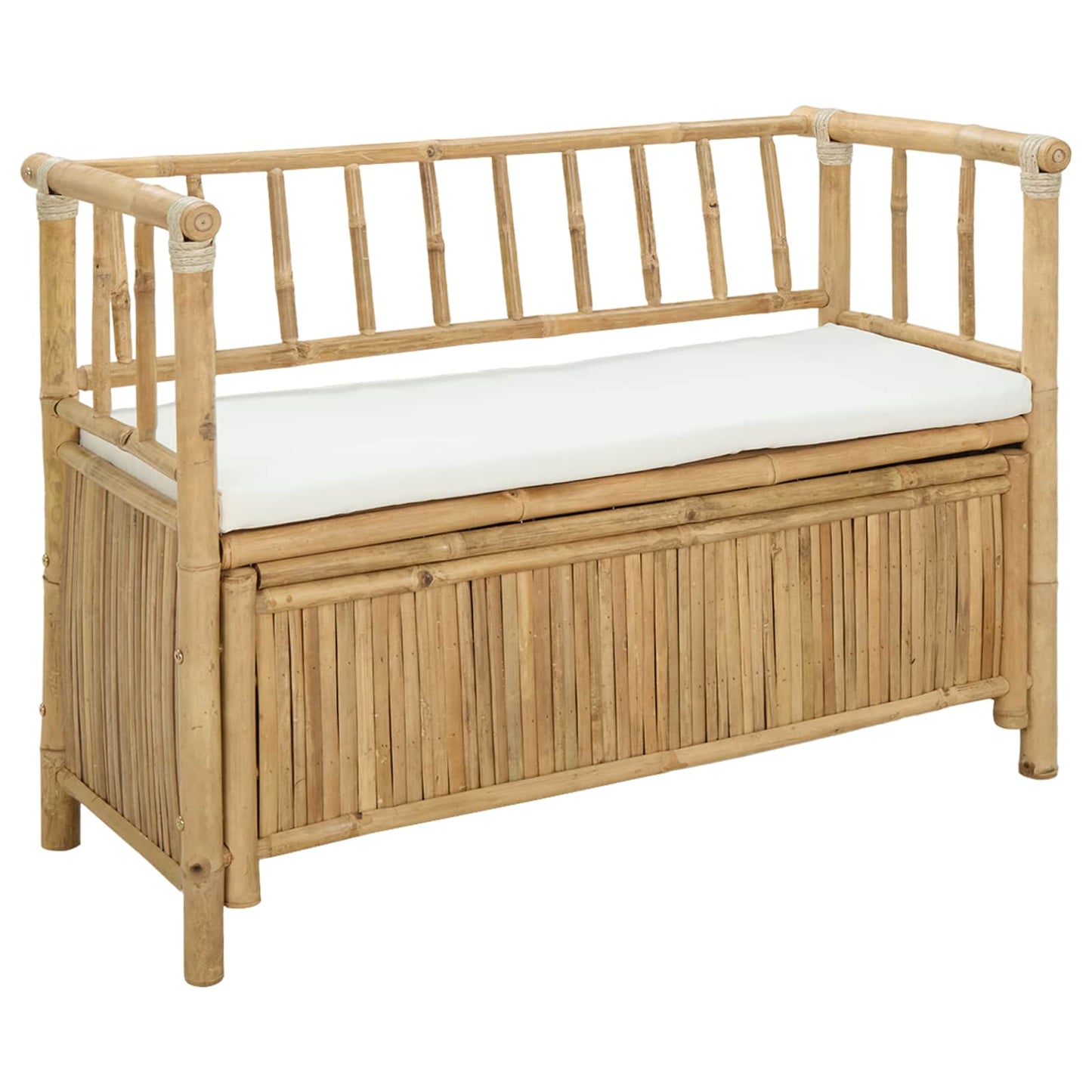 vidaXL Garden Storage Bench 110 x 47 x 80 cm Bamboo Natural