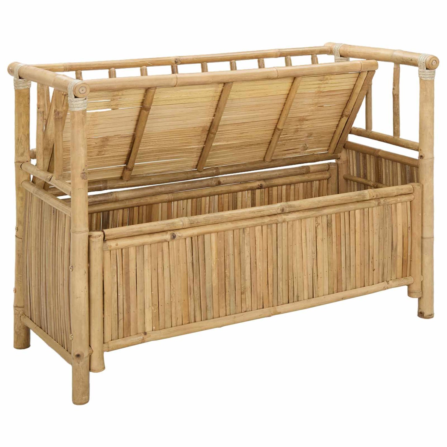 vidaXL Garden Storage Bench 110 x 47 x 80 cm Bamboo Natural