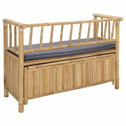 vidaXL Garden Storage Bench 110 x 47 x 80 cm Bamboo Natural