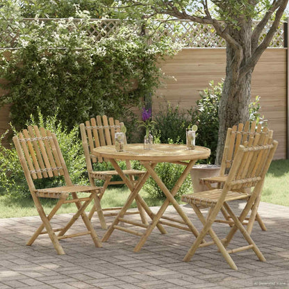 vidaXL Garden Table Natural 80 x 70 cm Bamboo