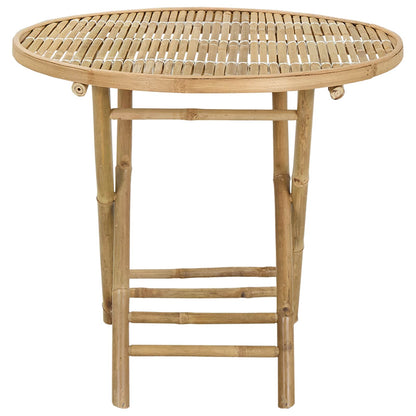 vidaXL Garden Table Natural 80 x 70 cm Bamboo