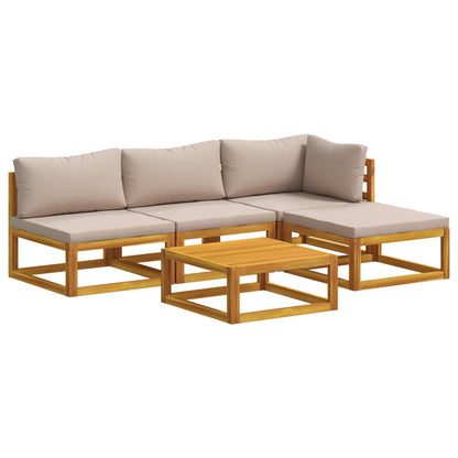 vidaXL Sofa Set 5 pcs Natural Solid Acacia Wood