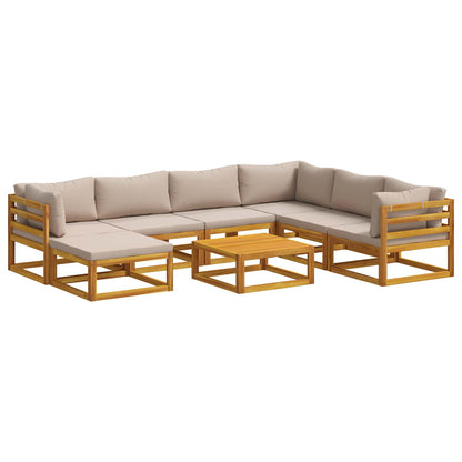 vidaXL Sofa Set 8 pcs Natural Solid Acacia Wood