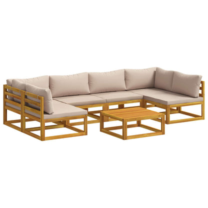 vidaXL Sofa Set 7 pcs Natural Solid Acacia Wood