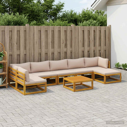 vidaXL Sofa Set 8 pcs Natural Solid Acacia Wood