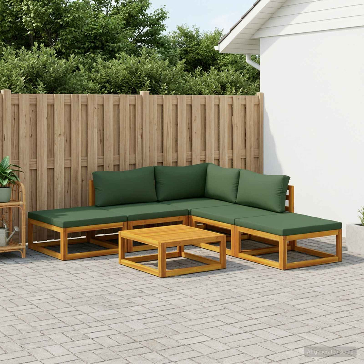 vidaXL Sofa Set 6 pcs Natural Solid Acacia Wood