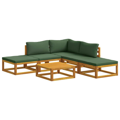 vidaXL Sofa Set 6 pcs Natural Solid Acacia Wood