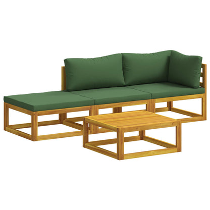 vidaXL Sofa Set 4 pcs Natural Solid Acacia Wood
