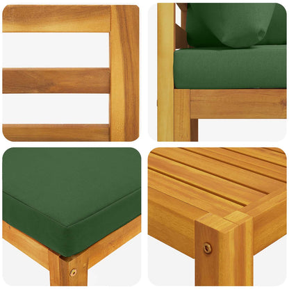 vidaXL Sofa Set 5 pcs Natural Solid Acacia Wood