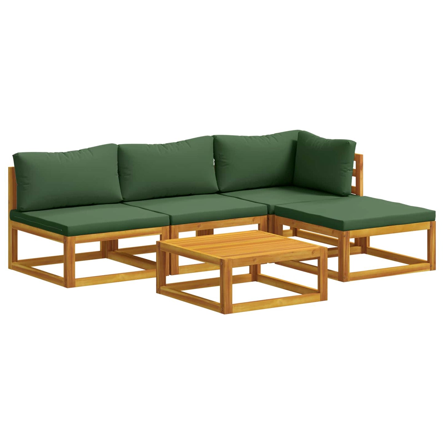 vidaXL Sofa Set 5 pcs Natural Solid Acacia Wood