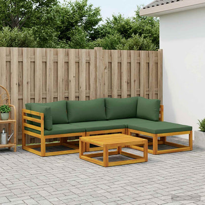 vidaXL Sofa Set 5 pcs Natural Solid Acacia Wood
