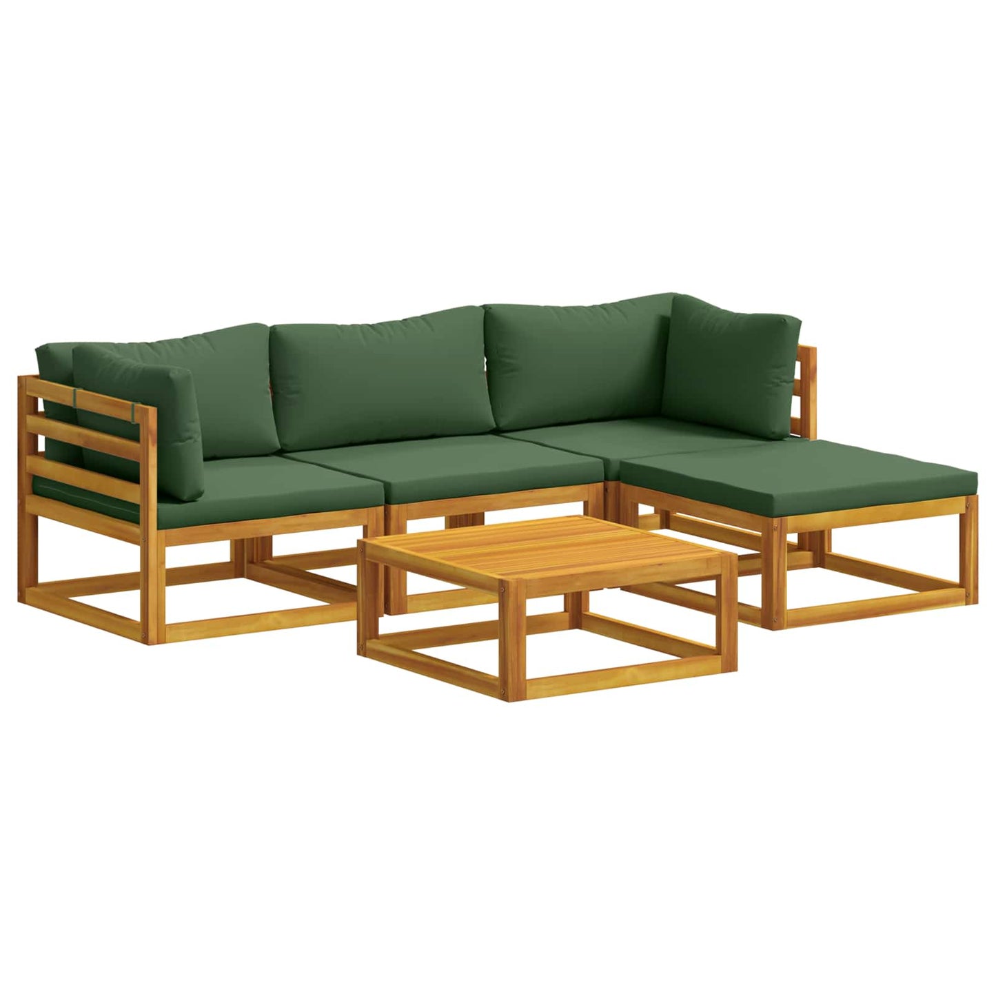 vidaXL Sofa Set 5 pcs Natural Solid Acacia Wood