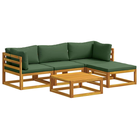 vidaXL Sofa Set 5 pcs Natural Solid Acacia Wood