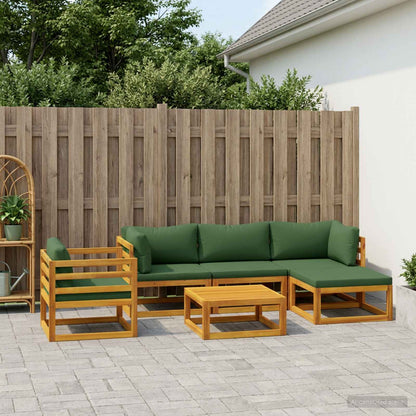 vidaXL Sofa Set 6 pcs Natural Solid Acacia Wood