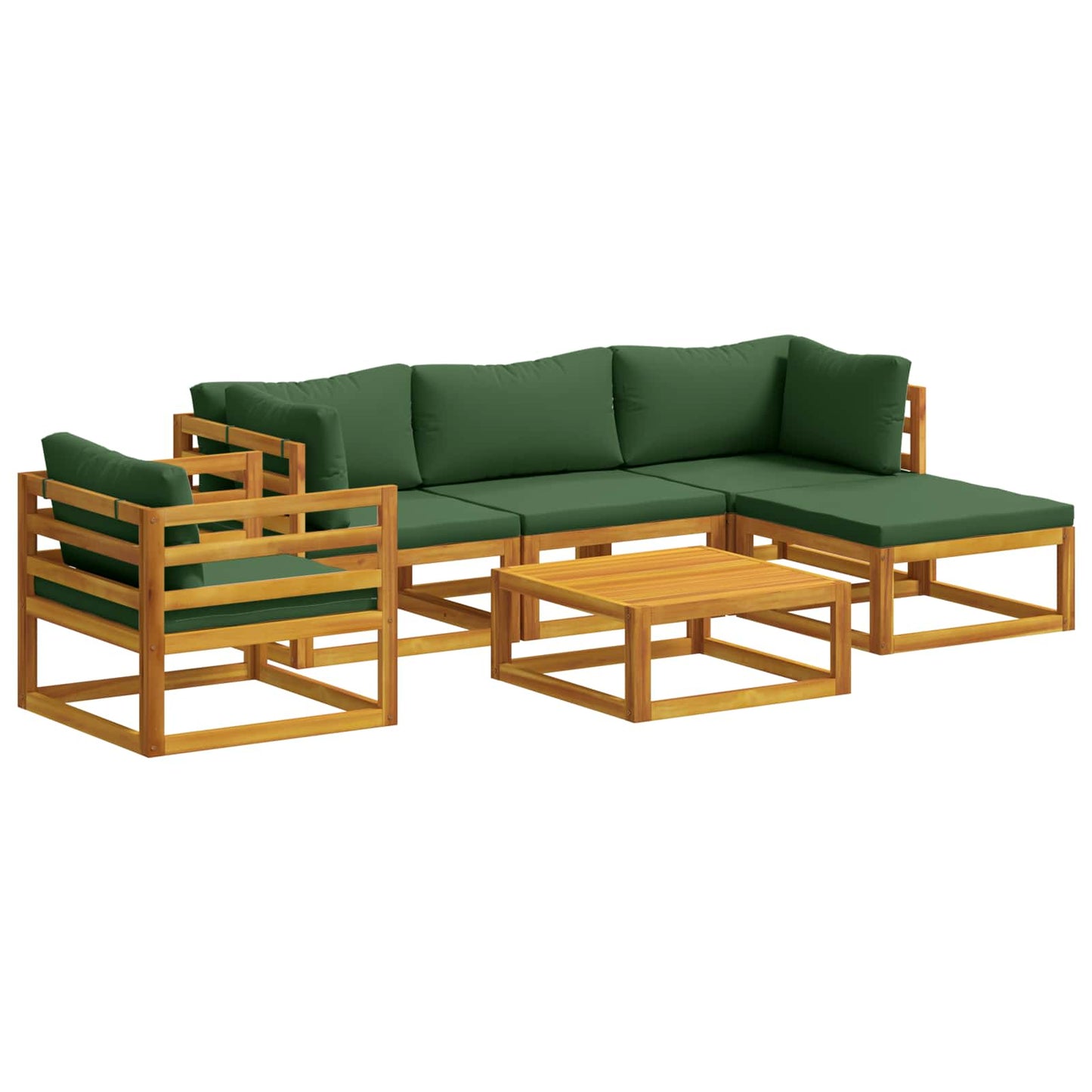 vidaXL Sofa Set 6 pcs Natural Solid Acacia Wood