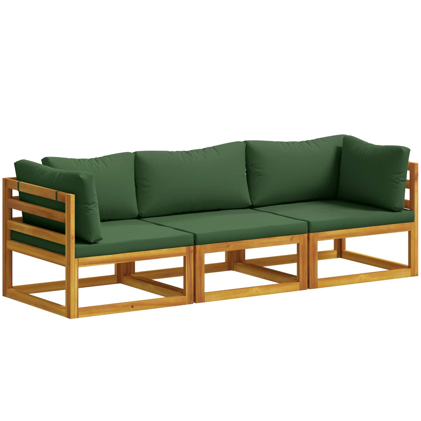 vidaXL Sofa Set 3 pcs Natural Solid Acacia Wood