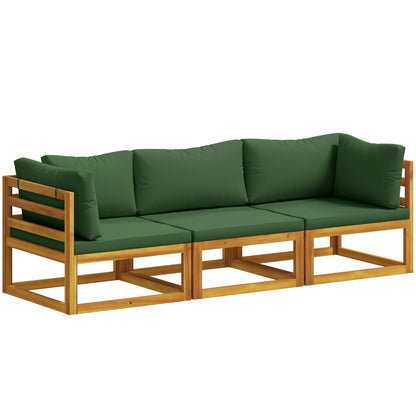 vidaXL Sofa Set 3 pcs Natural Solid Acacia Wood