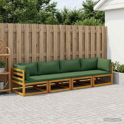 vidaXL Sofa Set 4 pcs Natural Solid Acacia Wood