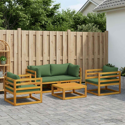 vidaXL 5 Piece Garden Lounge Set Modular Natural Solid Acacia Wood