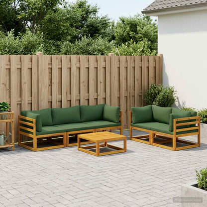 vidaXL Sofa Set 6 pcs Natural Solid Acacia Wood